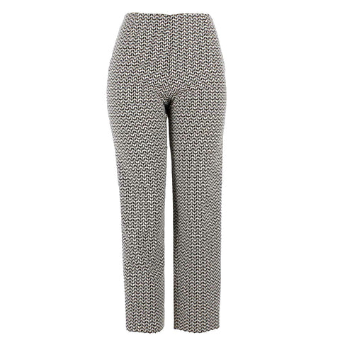 Michael Kors Sz 6 X 27 Dark Brown Cream Cotton Rayon Capri Pant