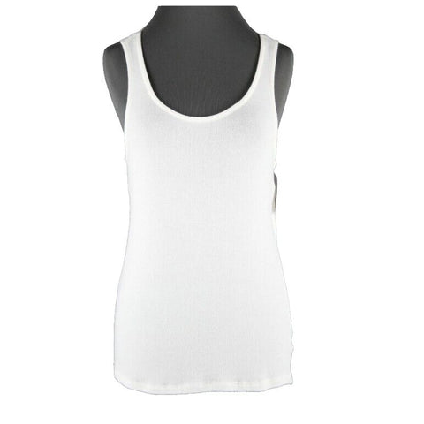 Red Haute NEW $75 Sz M Ivory Sheer Drape Open Back Rayon Blend Top