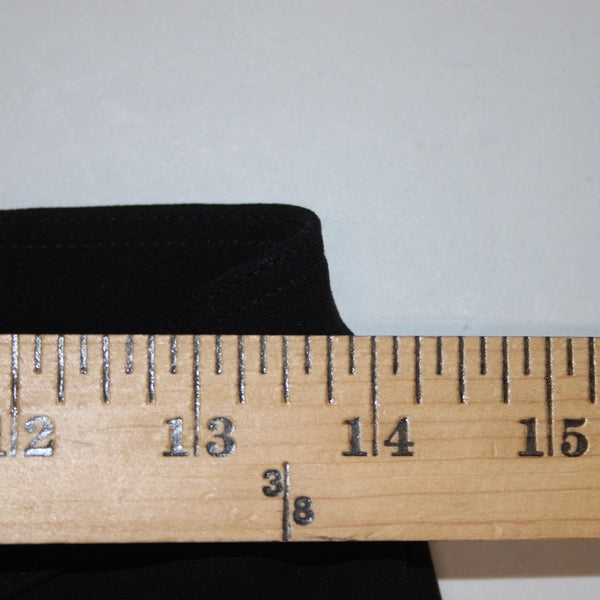 Burberry Pant Sz 42 x 30 Black Leather Zipper Detail Acetate Polyester Pant