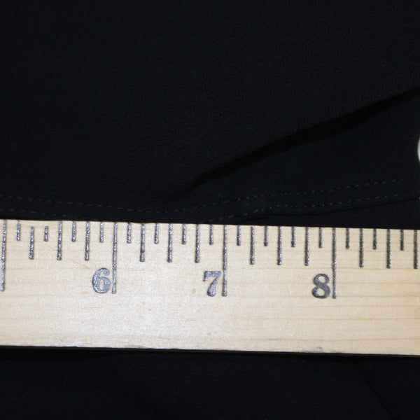 Burberry Pant Sz 42 x 30 Black Leather Zipper Detail Acetate Polyester Pant