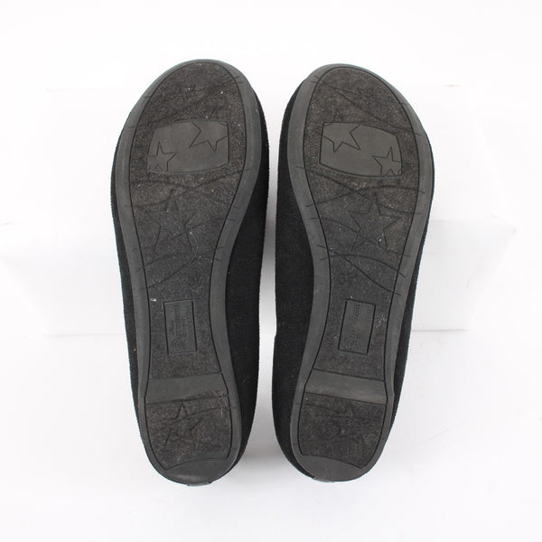 Disney Descendents Sz 5.5 Black Faux Suede Ballet Flat Shoes