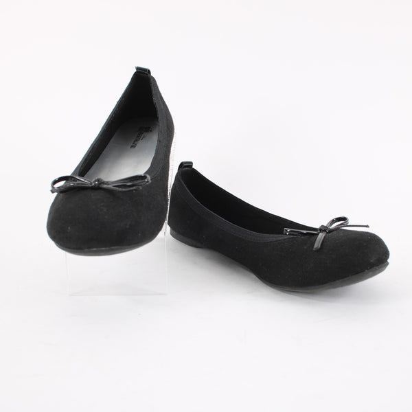 Disney Descendents Sz 5.5 Black Faux Suede Ballet Flat Shoes