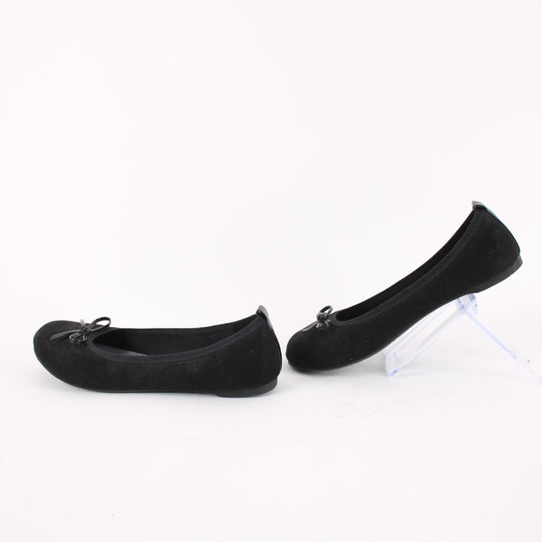 Disney Descendents Sz 5.5 Black Faux Suede Ballet Flat Shoes