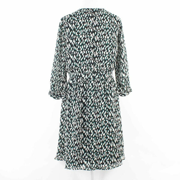 Banana Republic NEW $128 Sz 4 Black Green Multi Lined 100% Polyester Dress