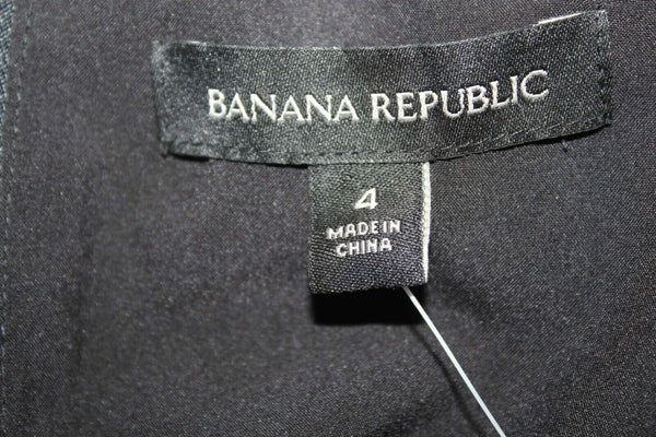 Banana Republic NEW $128 Sz 4 Black Green Multi Lined 100% Polyester Dress
