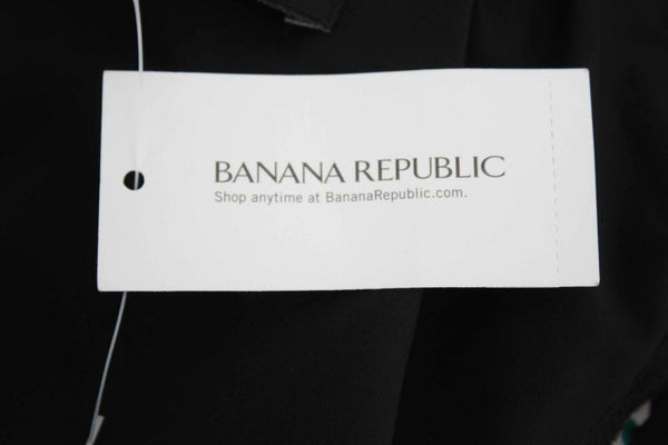 Banana Republic NEW $128 Sz 4 Black Green Multi Lined 100% Polyester Dress