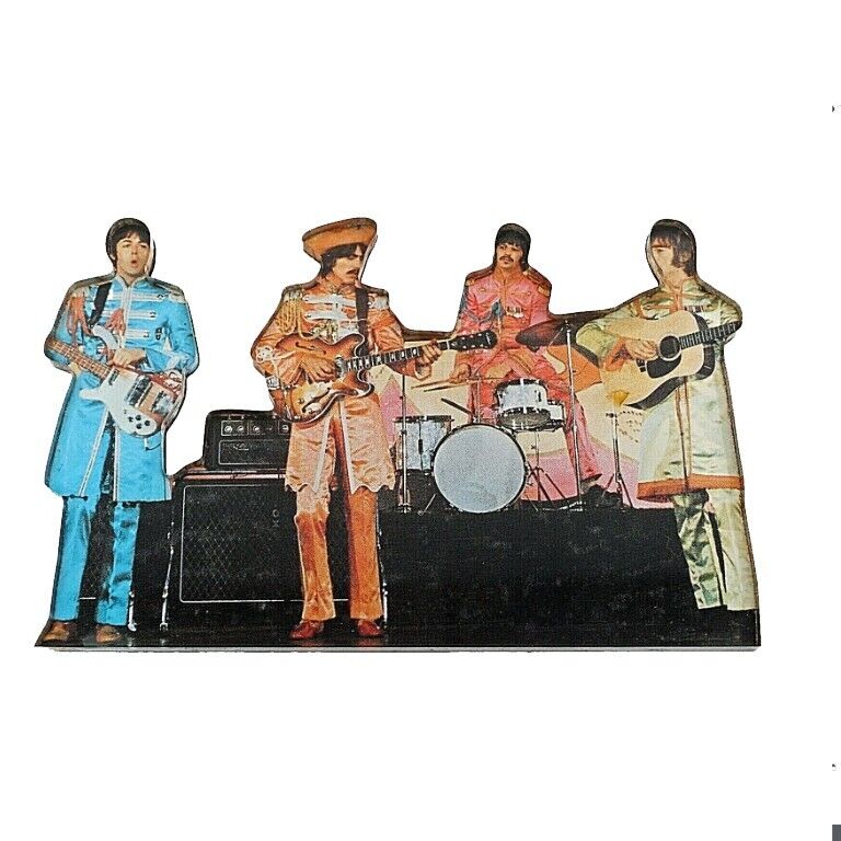 The Beatles Color Photo Lonely Hearts Club Plexiglass 6 x 3.75 Magnet