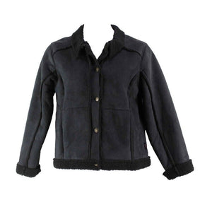 Obermeyer Sz L Black Poly Blend Fleece Lined Coat