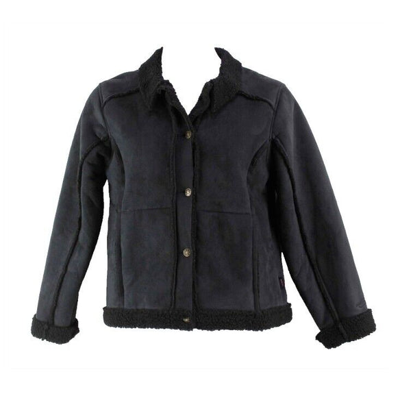 Obermeyer Sz L Black Poly Blend Fleece Lined Coat