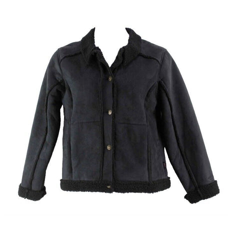 Obermeyer Sz L Black Poly Blend Fleece Lined Coat