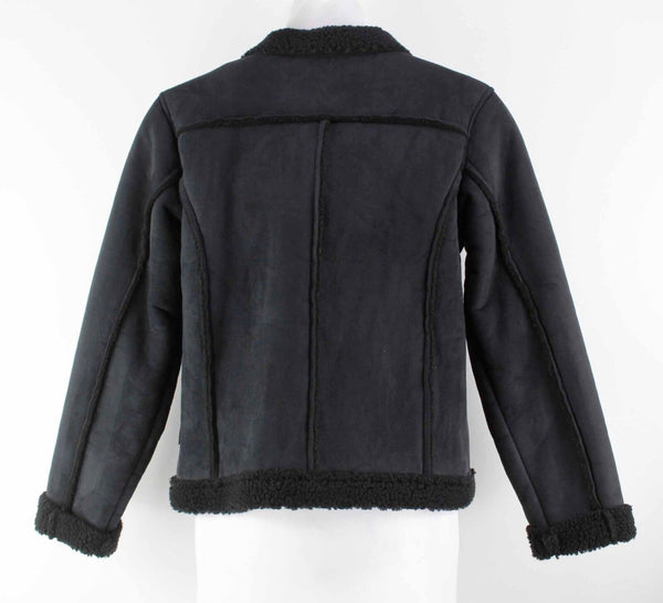 Obermeyer Sz L Black Poly Blend Fleece Lined Coat