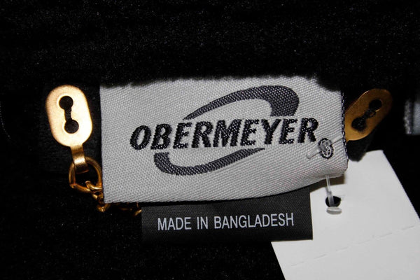 Obermeyer Sz L Black Poly Blend Fleece Lined Coat