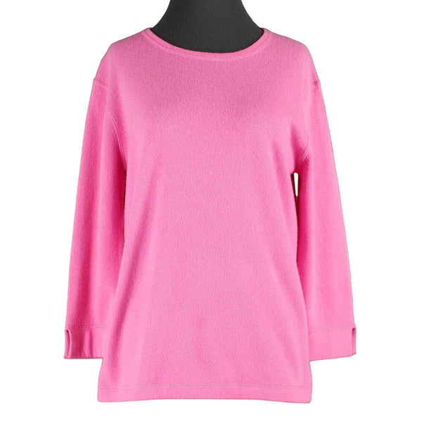 Kinross Cashmere Sweater Sz M Hot Pink 100% Cashmere Top Sweater