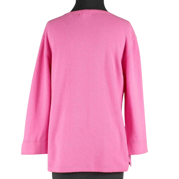 Kinross Cashmere Sweater Sz M Hot Pink 100% Cashmere Top Sweater