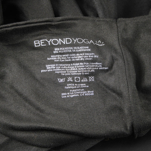 Beyond Yoga NEW 32 x 14 Black Zip Pocket Polyester Elastane Infinity Scarf