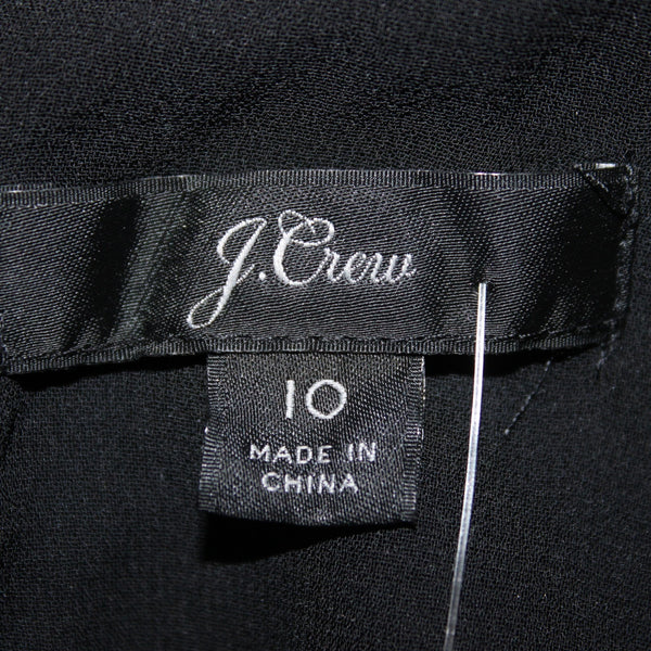 J Crew Top NEW $80 Sz 10 Black Multi Color Velour Velvet Plaid 100% Poly Top