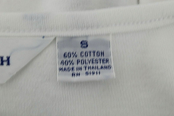 David Smith NEW $52 Sz S White Button Neck Cotton Polyester Knit Top