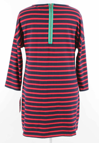 Tommy Hilfiger NEW $80 Sz XL Red Navy Green Striped 100% Cotton Dress