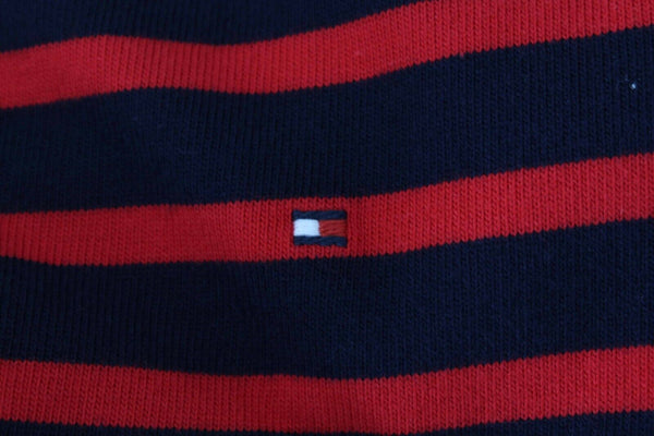 Tommy Hilfiger NEW $80 Sz XL Red Navy Green Striped 100% Cotton Dress