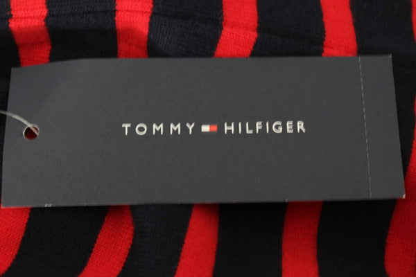 Tommy Hilfiger NEW $80 Sz XL Red Navy Green Striped 100% Cotton Dress