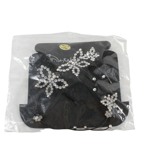Rabella NEW $67 Black Multi Rhinestone Butterfly Flowers Hair Clip