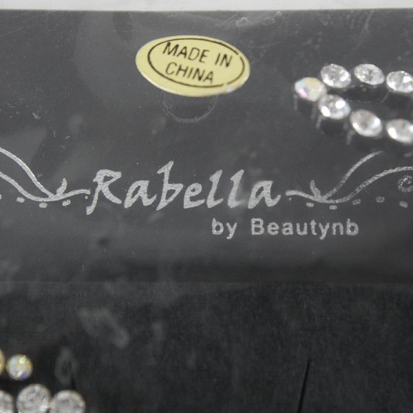 Rabella NEW $67 Black Multi Rhinestone Butterfly Flowers Hair Clip