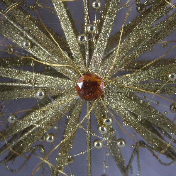 Kurt S Adler Tree Topper 30 Fairy Light Gold 8 Point Star 15.5" Tree Topper