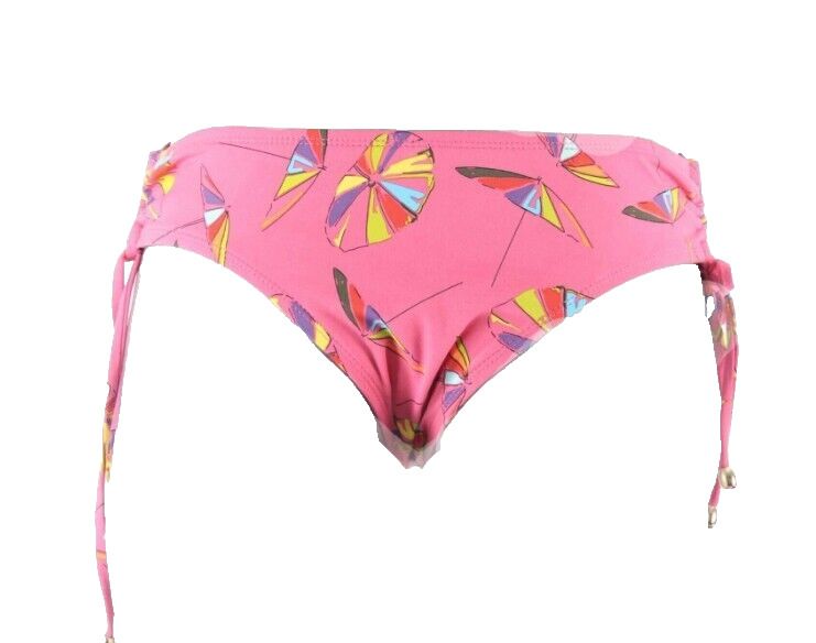 Anne Cole Signature Sz M Pink Umbrella Pattern Nylon Bld Bikini Bottom