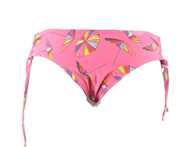 Anne Cole Signature Sz M Pink Umbrella Pattern Nylon Bld Bikini Bottom