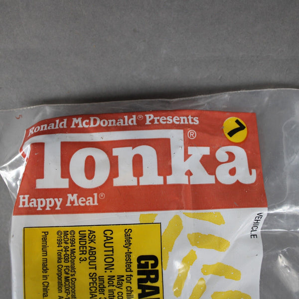 Tonka 1994 McDonalds Happy Meal # 7 Grader Vehicle Toy