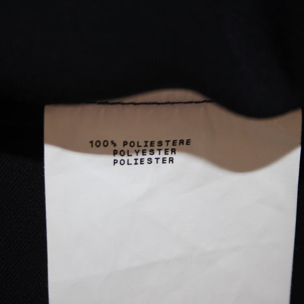 Armani Skirt Sz 10 Black Faux Waterfall Waist Wrap Detail Polyester Unline Skirt