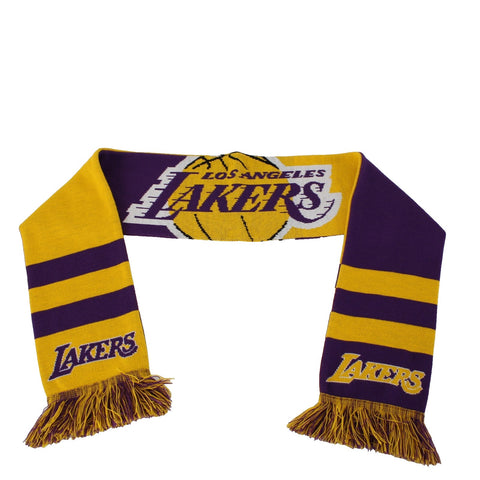 Los Angeles Lakers Team Yellow Purple 62.5" x 7" Knit Muffle Scarf
