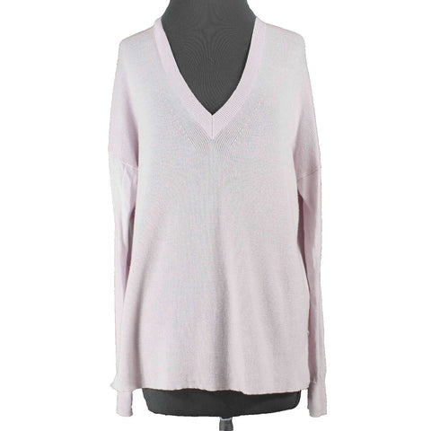 J Crew Sz M Lavender Split Side Drop Shoulder Pullover Merino Wool Blend Sweater
