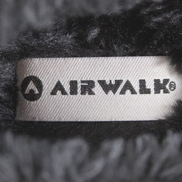 Airwalk Flats Sz 9 Brown Black Animal Print Slip On Fabric Faux Fur Flats