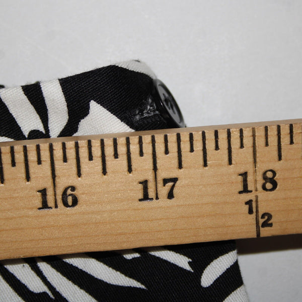 Saks Fifth NEW $190 Sport Sz 18 x 26 Black White Elastic Waist Cotton Pant
