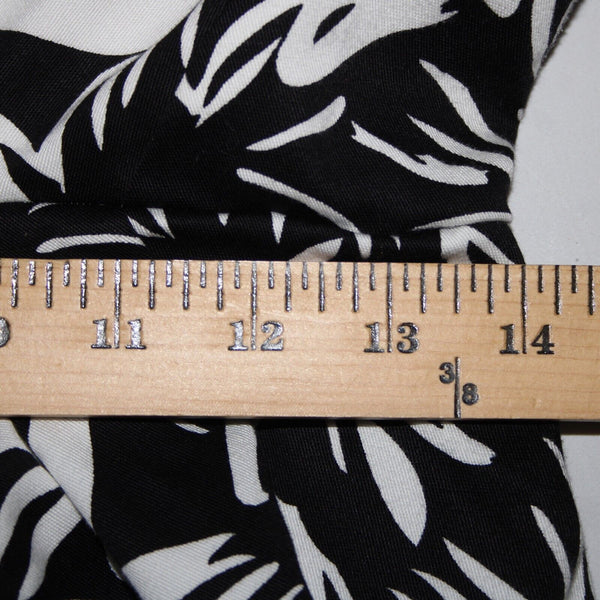Saks Fifth NEW $190 Sport Sz 18 x 26 Black White Elastic Waist Cotton Pant