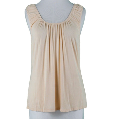 Saks Fifth Avenue Sz XL Peach Orange Sleeveless Flowy Viscose Spandex Top