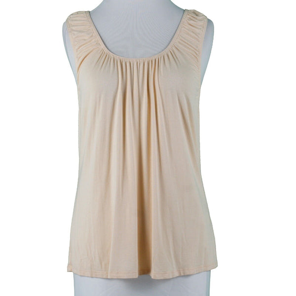 Saks Fifth Avenue Sz XL Peach Orange Sleeveless Flowy Viscose Spandex Top