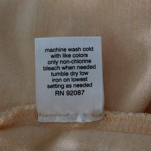 Saks Fifth Avenue Sz XL Peach Orange Sleeveless Flowy Viscose Spandex Top