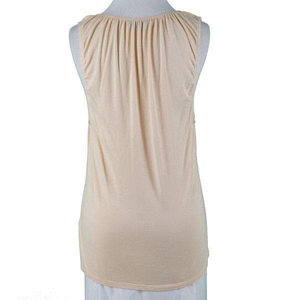 Saks Fifth Avenue Sz XL Peach Orange Sleeveless Flowy Viscose Spandex Top