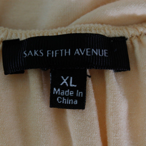 Saks Fifth Avenue Sz XL Peach Orange Sleeveless Flowy Viscose Spandex Top