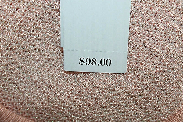 White House BM NEW $98 Sz LP Peach Gold Red Rayon Multi Sweater Knit Top