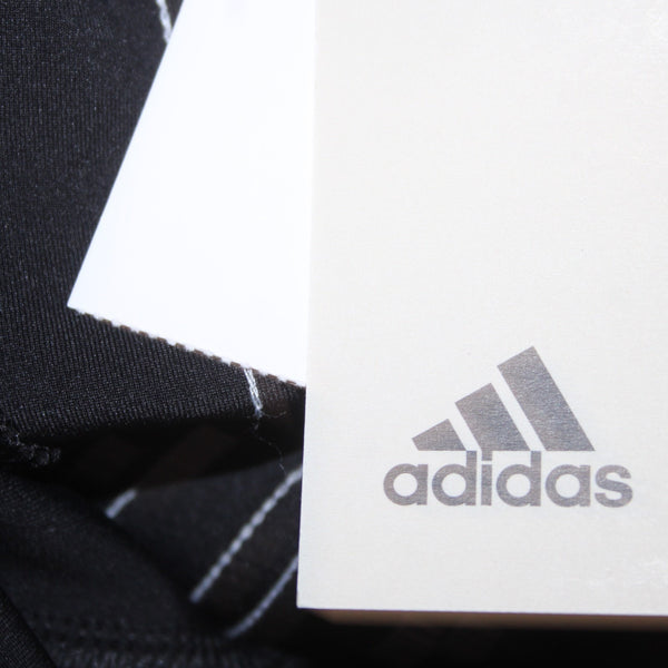 Adidas AW Pant NEW Sz XL x 21 Black White Elastic Waist Knee Length Poly Spandex