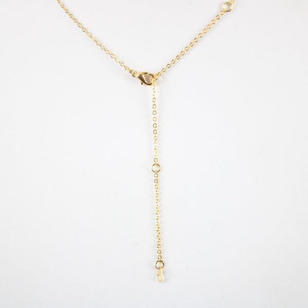 ALLISON NEW Goldtone Rhinestone Accent 14.5" w 4.5" Multi Ring Ext Necklace