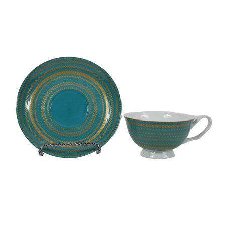 Coastal Imports Stechcol Gracie Bone China Tea Cup With Saucer