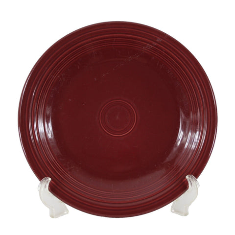 Fiesta Homer Laughun China Burgundy Lead Free 10.25" AS IS Dinner Plate
