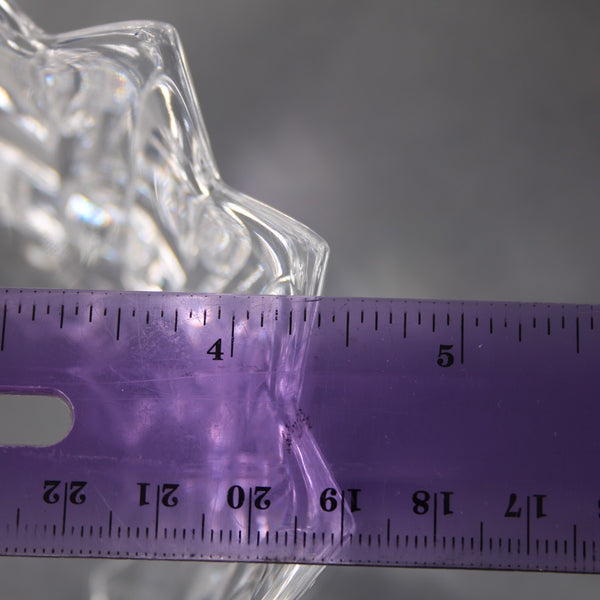 Orrefors Bowl 3" NEW Crystal Fleur Art Glass Crenallated Ribbed Bowl Vase