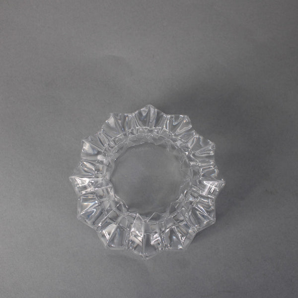 Orrefors Bowl 3" NEW Crystal Fleur Art Glass Crenallated Ribbed Bowl Vase