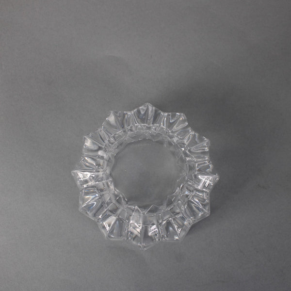 Orrefors Bowl 3" NEW Crystal Fleur Art Glass Crenallated Ribbed Bowl Vase