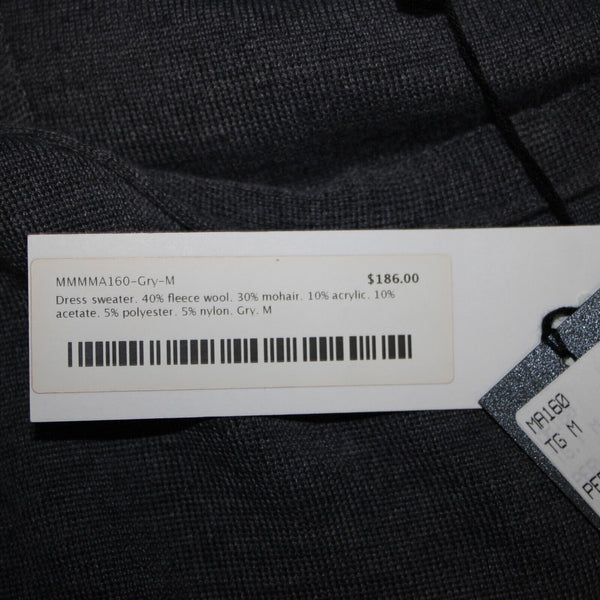 Miss Money NEW $186 Perla Sz M Gray White Knit Belted With Scarf Wool Dress
